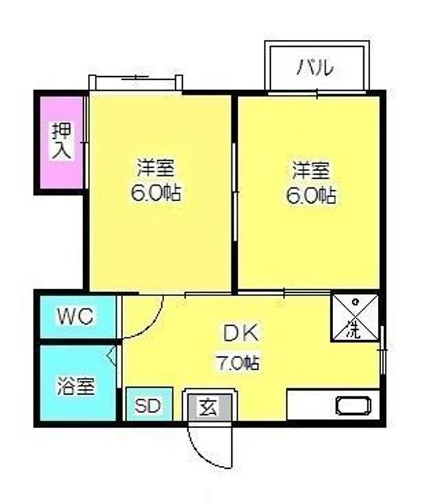 ファーストイン  ハーバーハウスの間取り