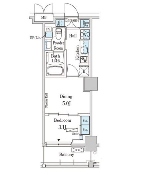 東京都墨田区本所3(マンション)の賃貸物件の間取り