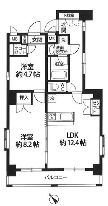 ジーク常盤台の間取り