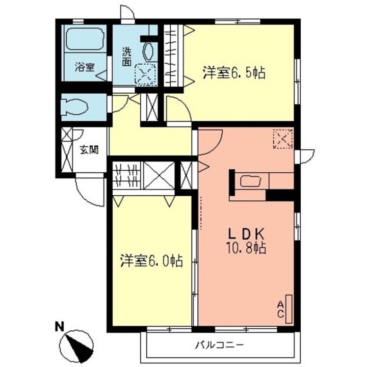 神奈川県海老名市門沢橋3(アパート)の賃貸物件の間取り