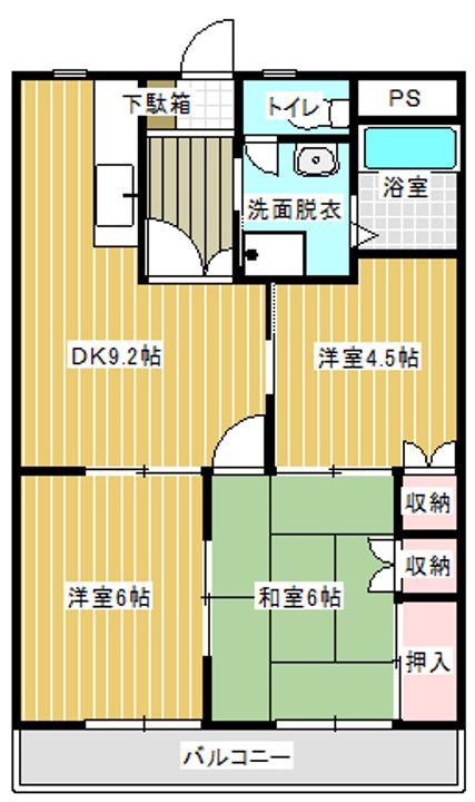 フローラルマンションの間取り