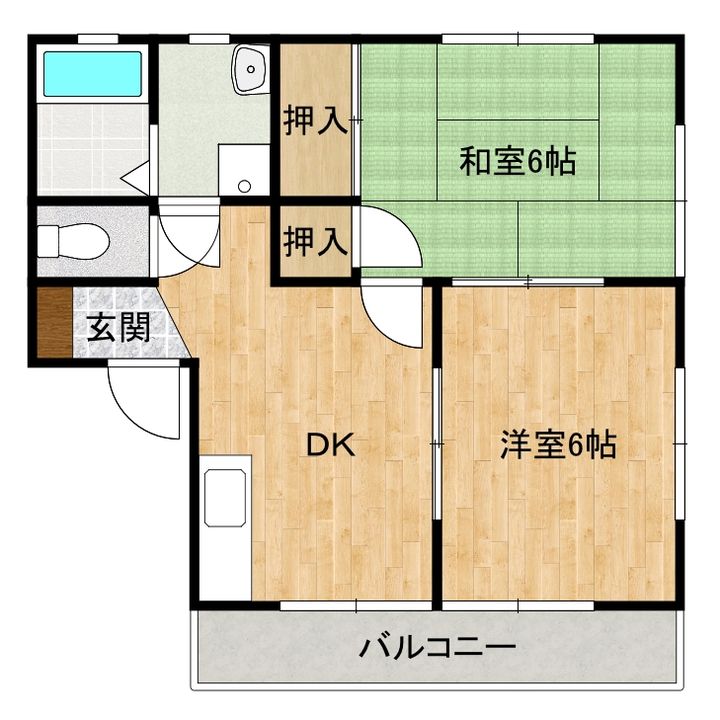 メゾングリーン Bの間取り