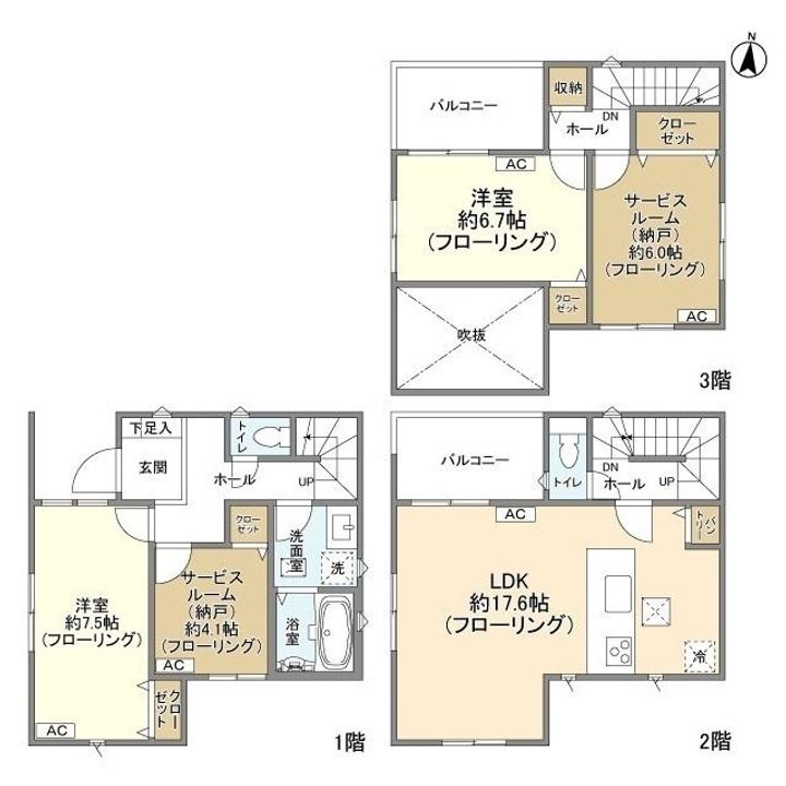 埼玉県川口市中青木4(一戸建)の賃貸物件の間取り