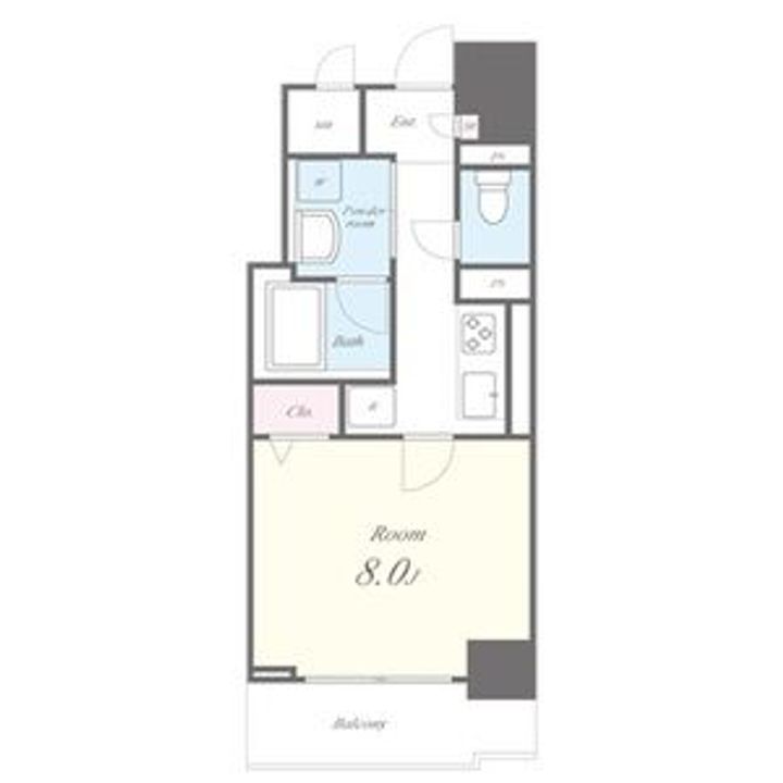 愛知県名古屋市中区新栄2(マンション)の賃貸物件の間取り