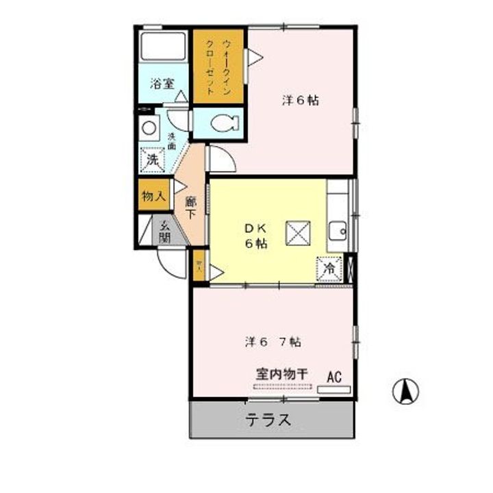 鹿児島県日置市伊集院町徳重1(アパート)の賃貸物件の間取り