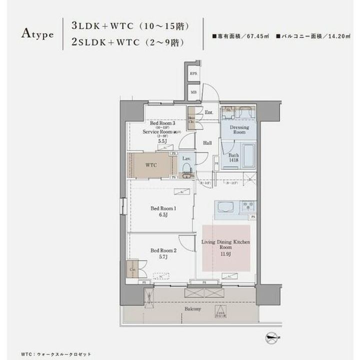 ラグゼナ八王子寺町の間取り