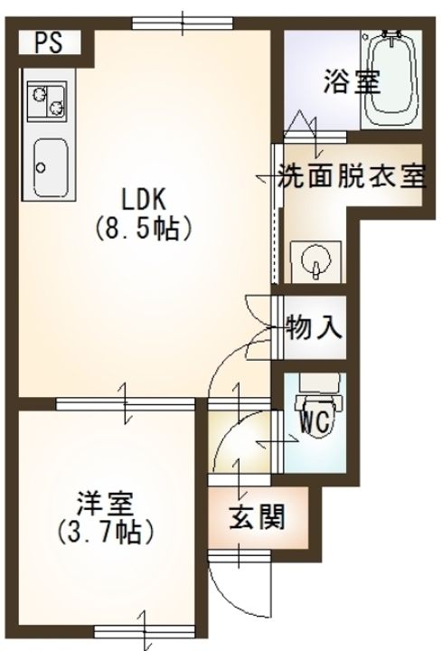 パルテンツァ寺尾A棟の間取り