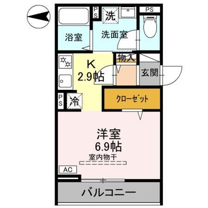 群馬県高崎市栄町(アパート)の賃貸物件の間取り