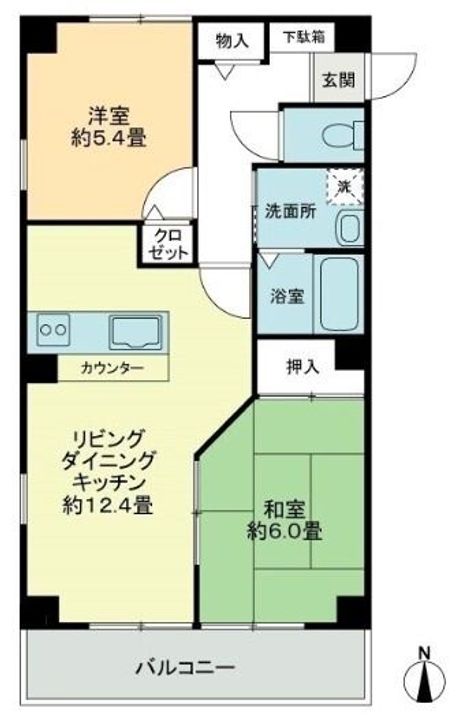 フォブールタウン成合Cの間取り