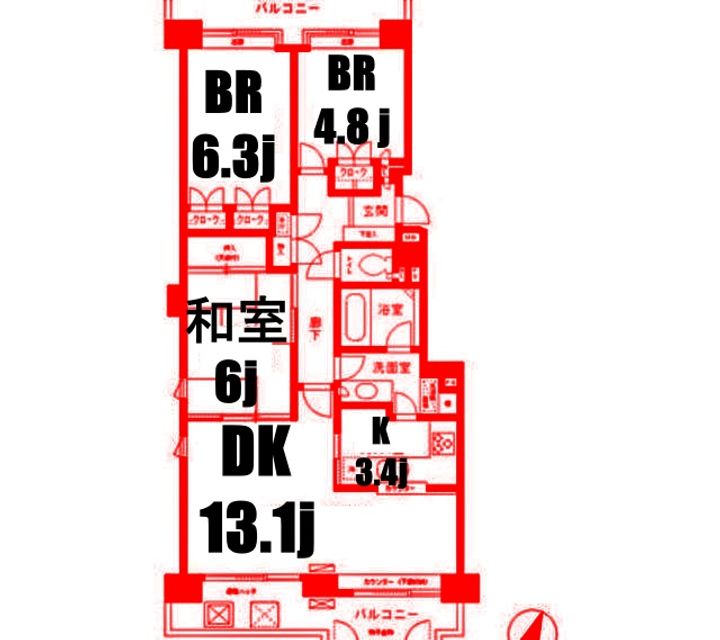 パークシティ本牧G棟の間取り