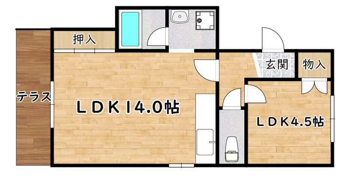 大阪府大阪市西淀川区姫里1(マンション)の賃貸物件の間取り