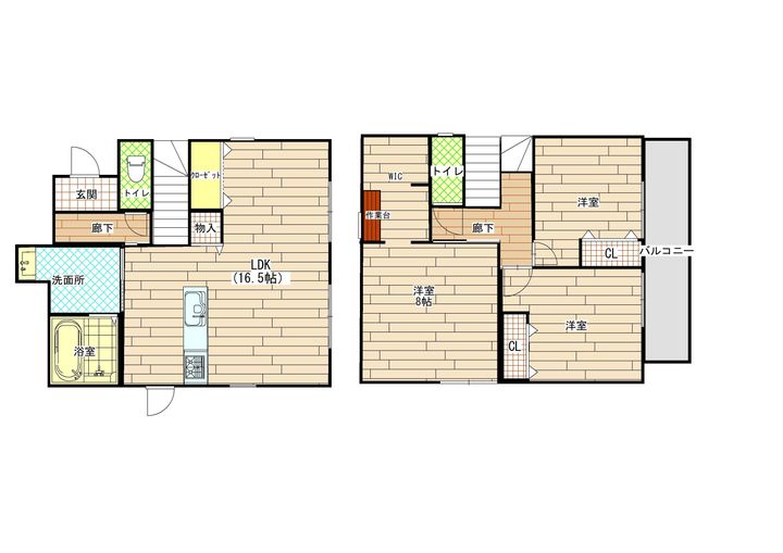 福岡県福岡市南区南大橋2(一戸建)の賃貸物件の間取り