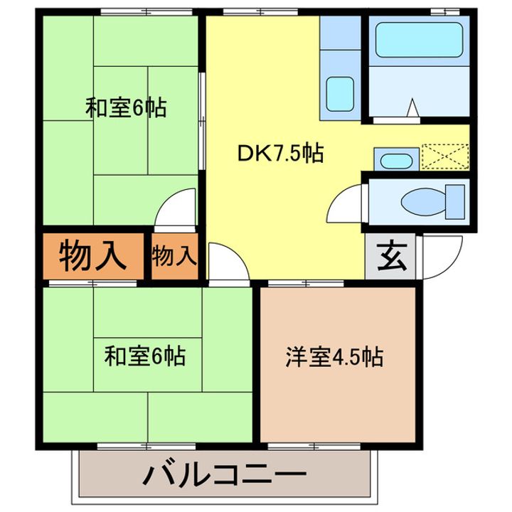 ユートピア本庄Aの間取り