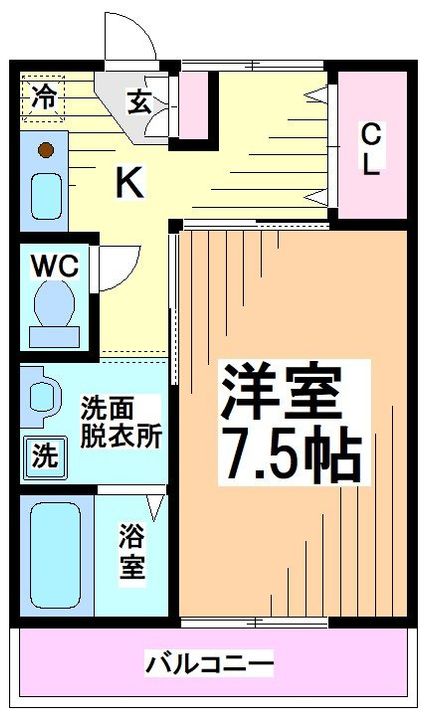 神奈川県川崎市多摩区中野島4(マンション)の賃貸物件の間取り