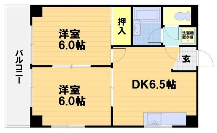 京都府京都市下京区大工町(マンション)の賃貸物件の間取り