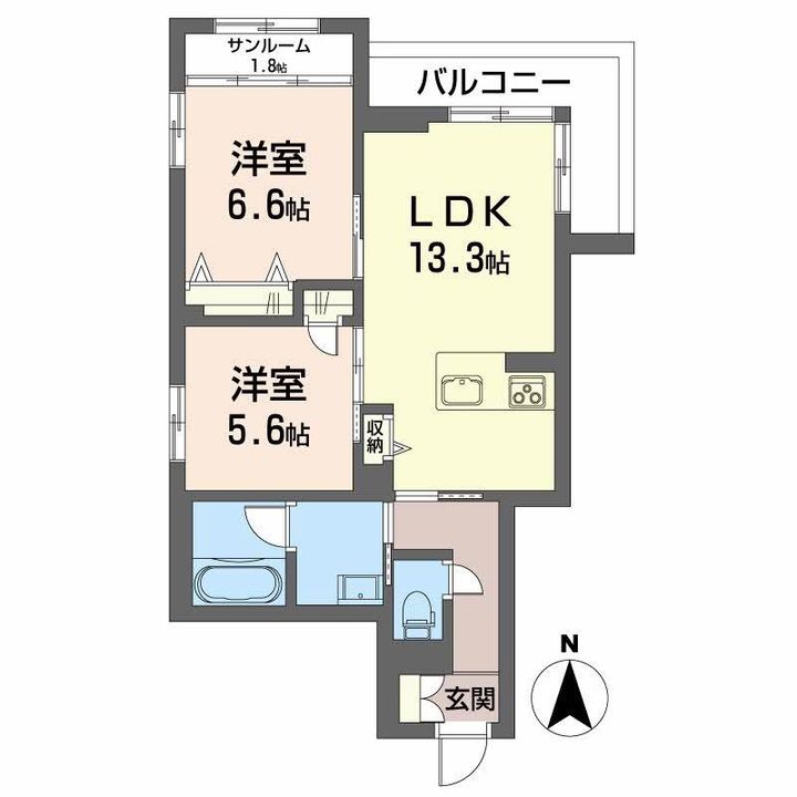 ウィステリア蜷川の間取り