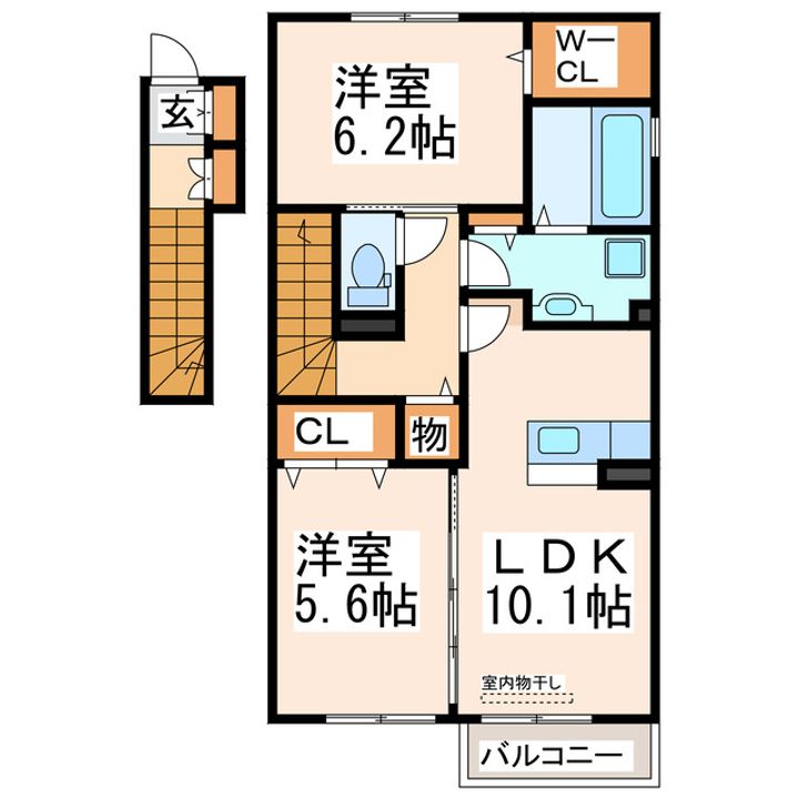 セントラルタウン Bの間取り