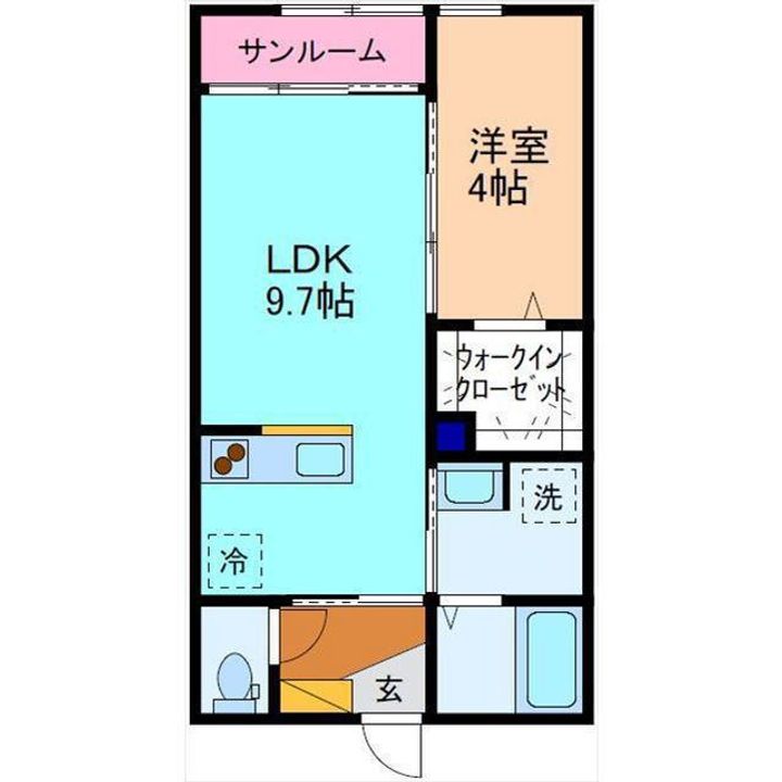 仮称 蓮花寺アパートB棟の間取り