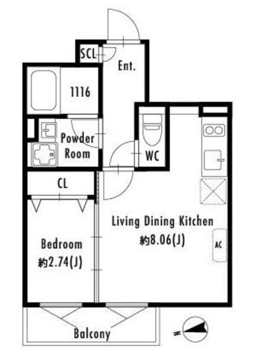 プライマル下北沢代沢の間取り