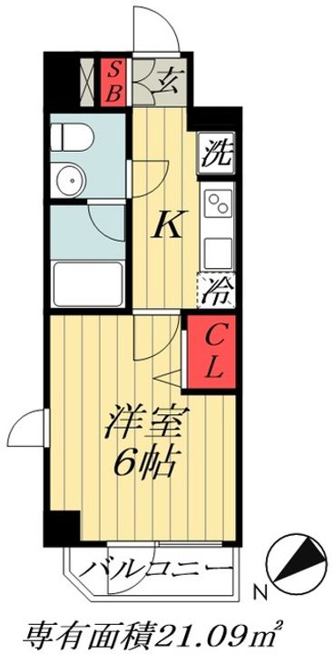 千葉県市川市南行徳1(マンション)の賃貸物件の間取り