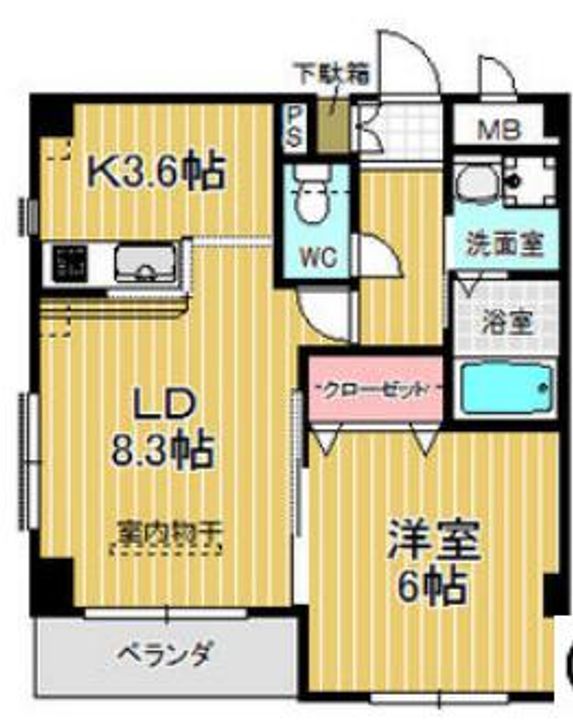 愛知県豊明市栄町南舘(マンション)の賃貸物件の間取り