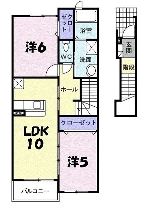 兵庫県丹波市氷上町黒田(アパート)の賃貸物件の間取り