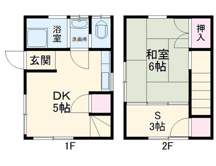 神奈川県平塚市札場町(一戸建)の賃貸物件の間取り