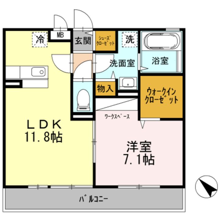 神奈川県海老名市社家2(アパート)の賃貸物件の間取り