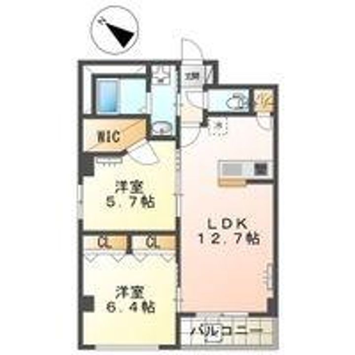 埼玉県さいたま市中央区大戸2(マンション)の賃貸物件の間取り