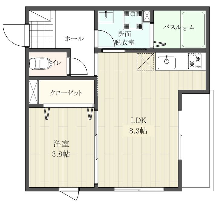 アステラス北仙台弐番館の間取り