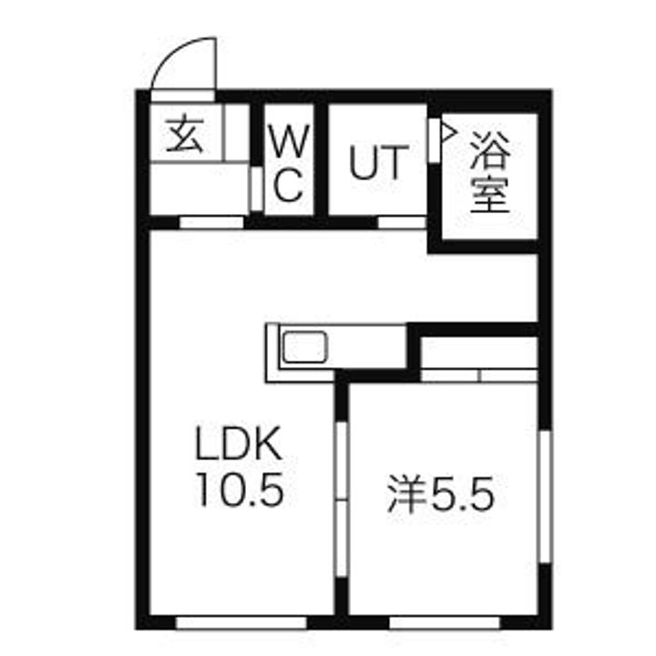北海道札幌市中央区南十三条西1(マンション)の賃貸物件の間取り