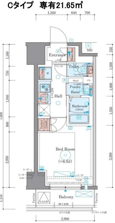 神奈川県横浜市神奈川区反町4(マンション)の賃貸物件の間取り