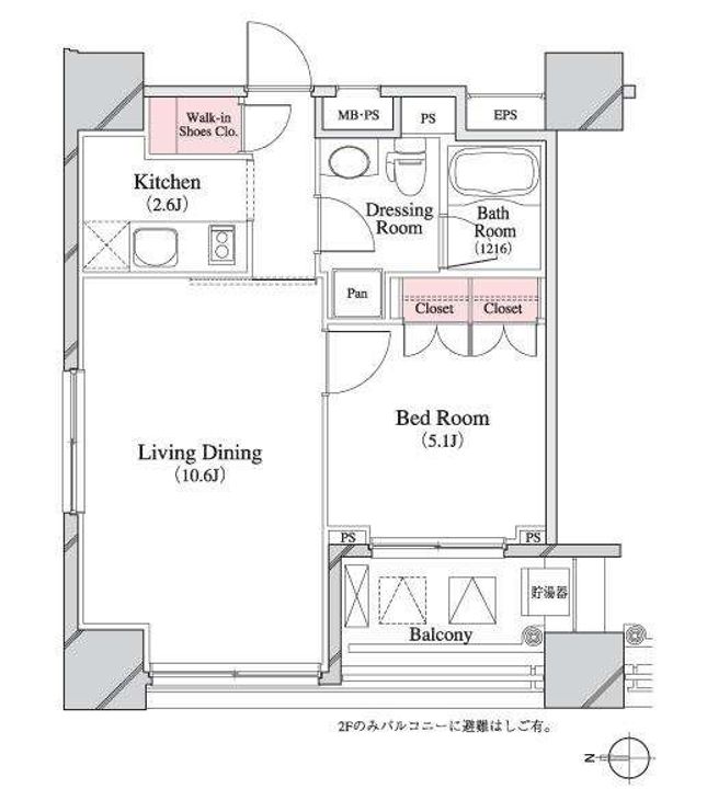 ParkCube八丁堀 【パークキューブ八丁堀】の間取り