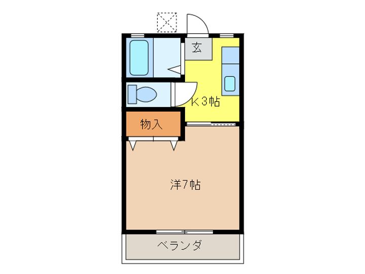 岐阜県岐阜市三田洞(アパート)の賃貸物件の間取り