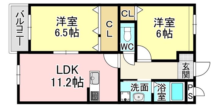 福岡県北九州市八幡西区引野3(マンション)の賃貸物件の間取り