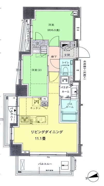 セントラルレジデンス西早稲田の間取り