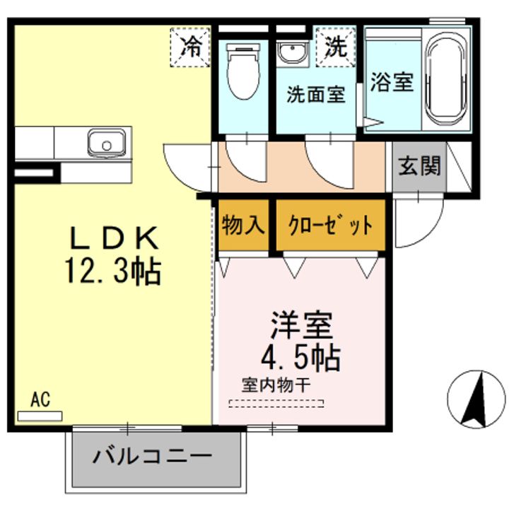 D-room古国府の間取り