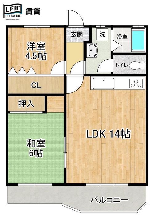 周陽第二コーポラスの間取り