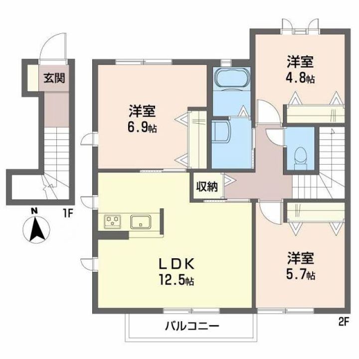 ファミールヨシダI・IIの間取り