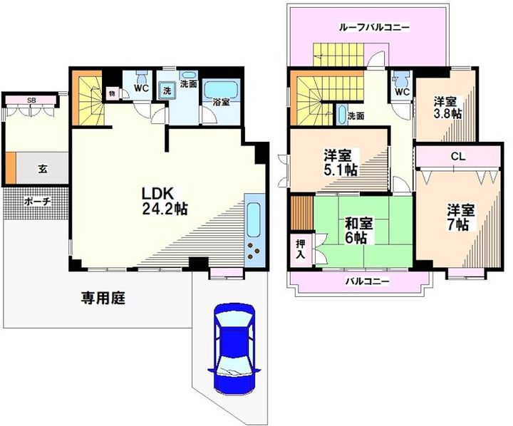 東京都小金井市貫井南町3(一戸建)の賃貸物件の間取り
