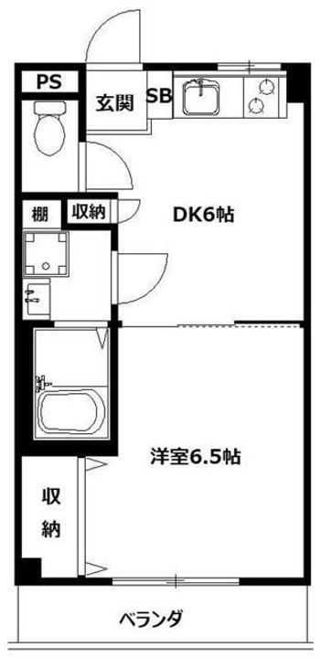 神奈川県横浜市保土ヶ谷区星川1(マンション)の賃貸物件の間取り