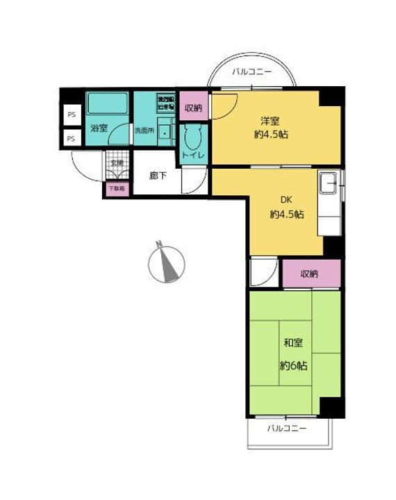 ウイステリアジョイン天王町の間取り