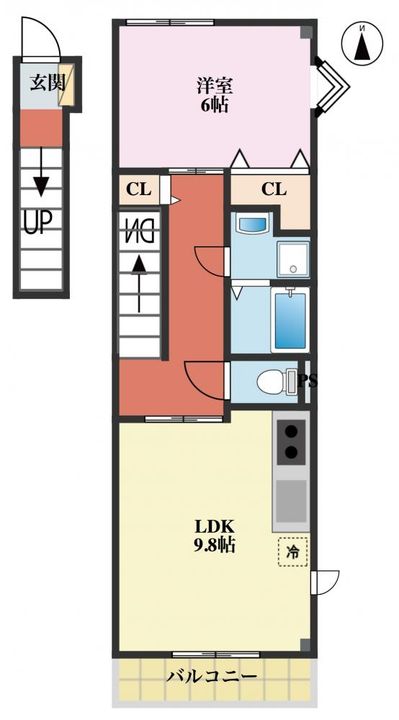 ハイステージ桜  B棟の間取り