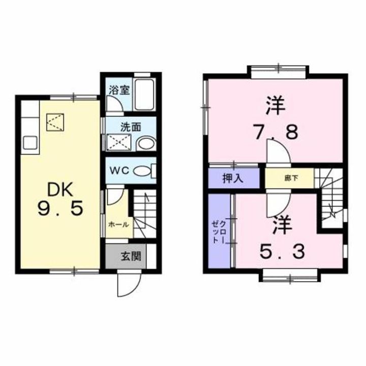メゾネットしをんBの間取り