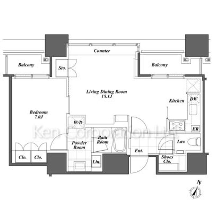 パークアクシス青山一丁目タワーの間取り