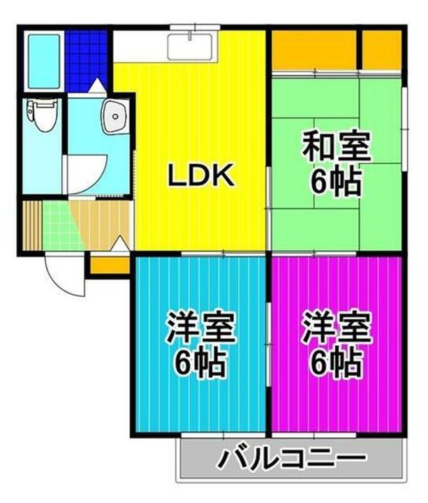 熊本県熊本市北区飛田2(アパート)の賃貸物件の間取り