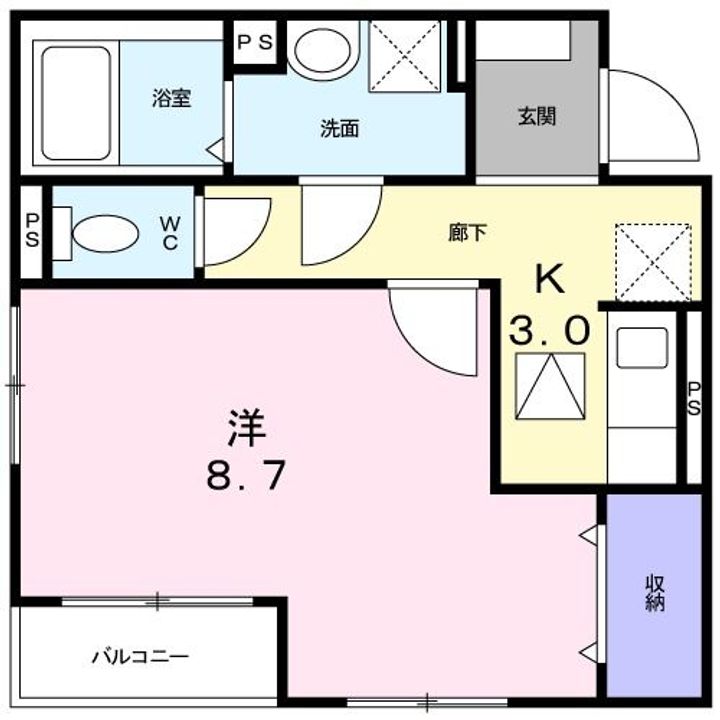 神奈川県藤沢市湘南台4(アパート)の賃貸物件の間取り