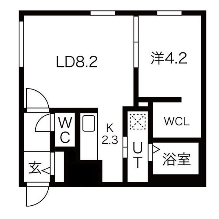 北海道札幌市北区北三十三条西9(マンション)の賃貸物件の間取り