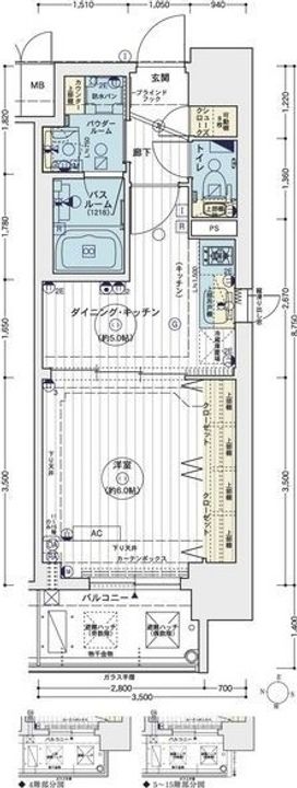 エステムコート名古屋栄プレシャスの間取り