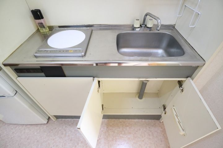 岡山県倉敷市下庄の賃貸アパートのキッチン
